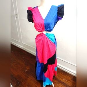 Cut out waist maxi dress